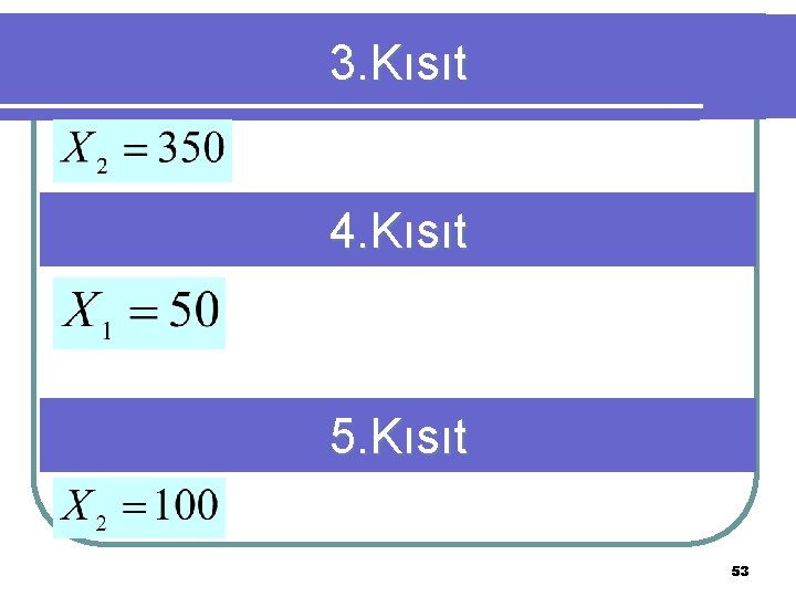 3. Kısıt 4. Kısıt 53 