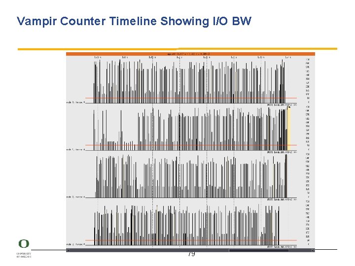 Vampir Counter Timeline Showing I/O BW 79 