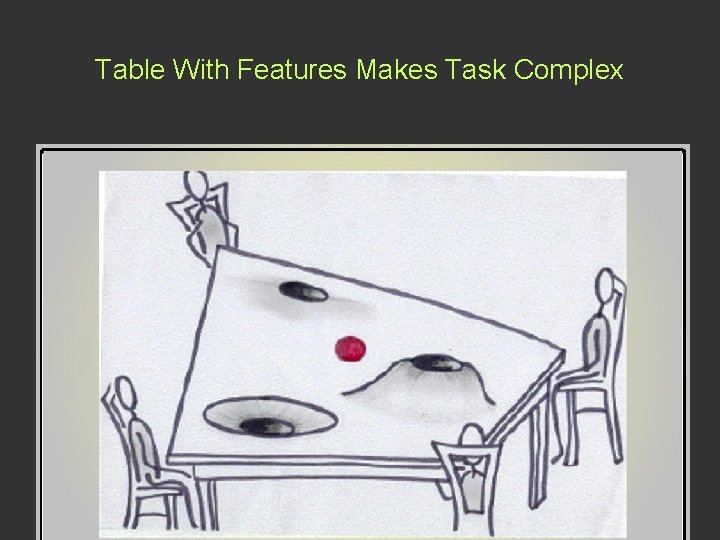 Table With Features Makes Task Complex 