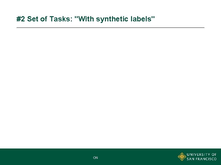 #2 Set of Tasks: "With synthetic labels" MNA MASTER OF NONPROFIT ADMINISTRATION 