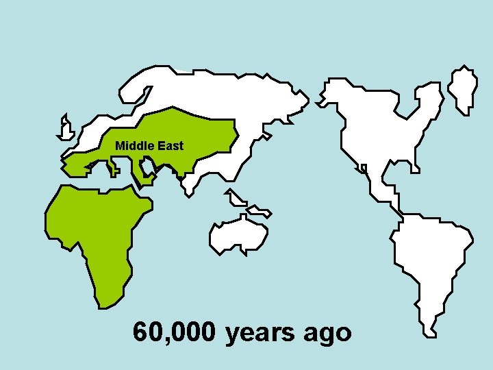 Middle East 60, 000 years ago 