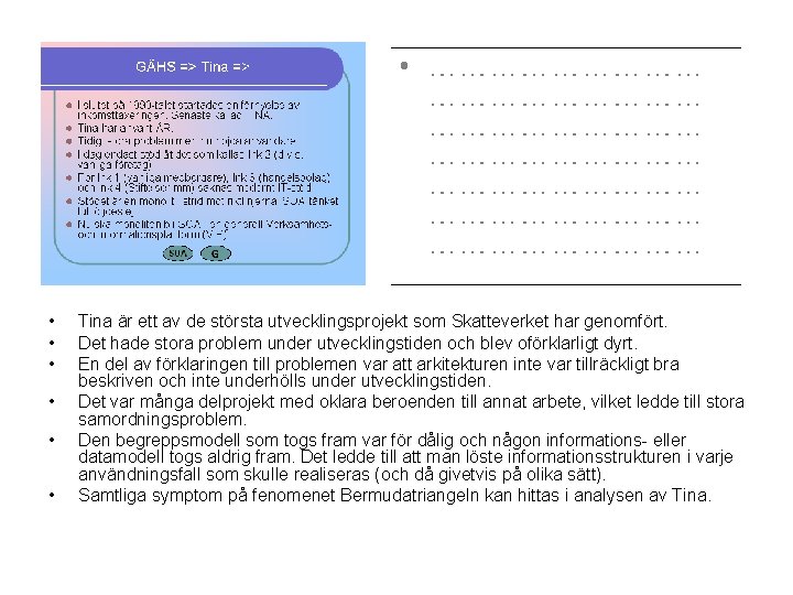  • • • Tina är ett av de största utvecklingsprojekt som Skatteverket har