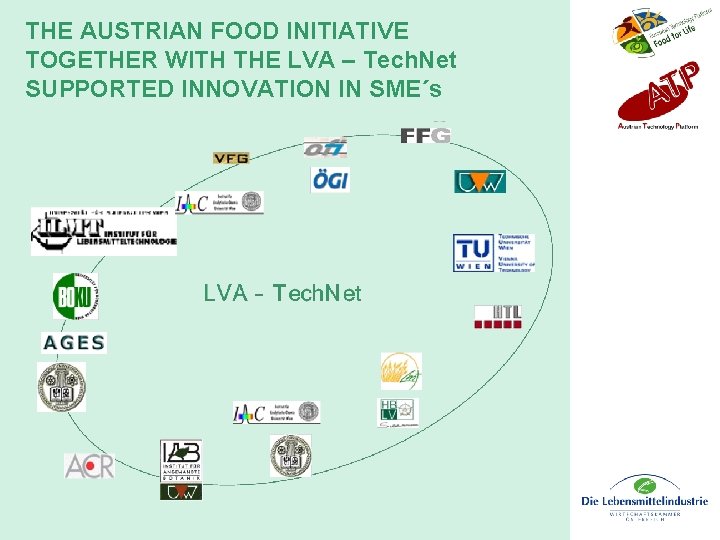 THE AUSTRIAN FOOD INITIATIVE TOGETHER WITH THE LVA – Tech. Net SUPPORTED INNOVATION IN