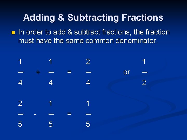 Calculations Chapter 6 Numbers n Knowing how to