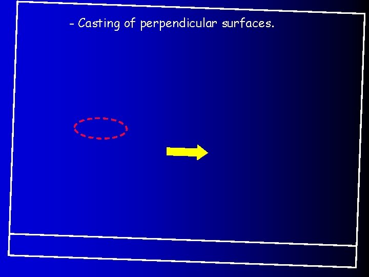 - Casting of perpendicular surfaces. 