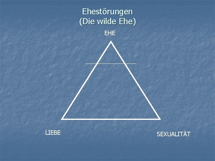 Ehestörungen (Die wilde Ehe) EHE LIEBE SEXUALITÄT 