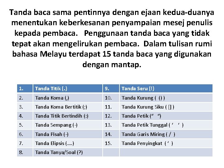 Kuliah 6 Tanda Baca Mengapa Tanda Baca Dianggap