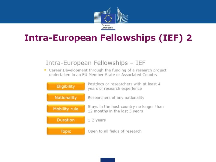 Intra-European Fellowships (IEF) 2 