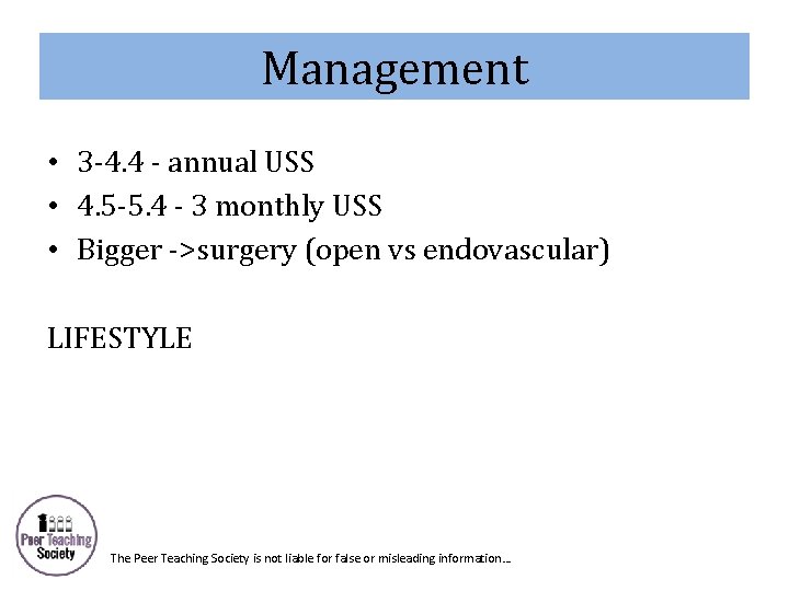 Management • 3 -4. 4 - annual USS • 4. 5 -5. 4 -