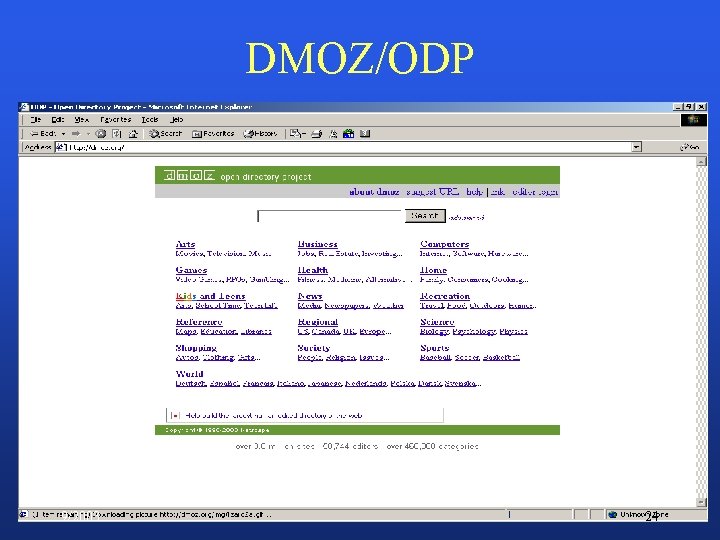 DMOZ/ODP 9/2003 24 