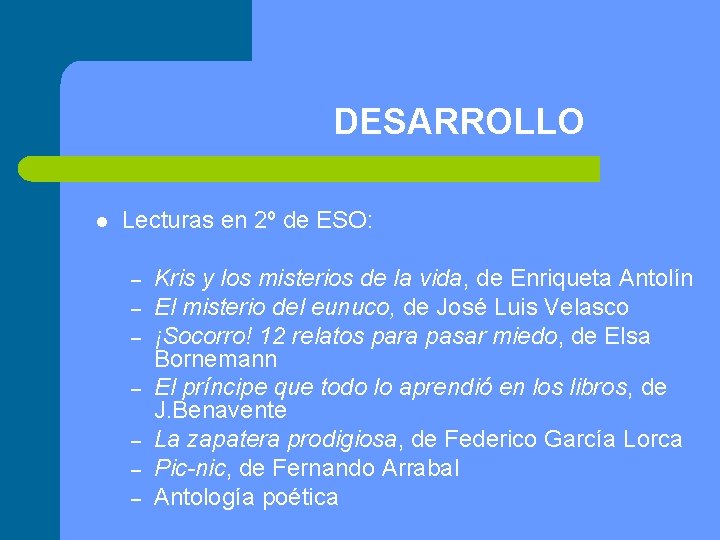 TALLER DE COMPRENSIN LECTORA EN LA EDUCACIN SECUNDARIA