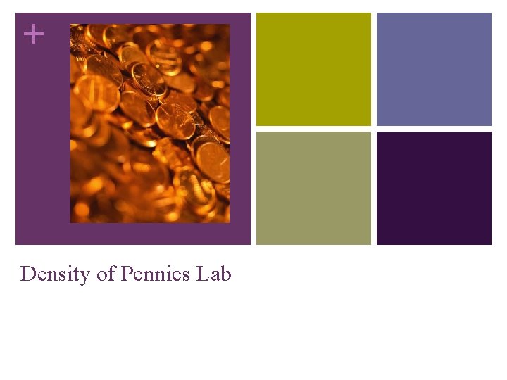 + Density of Pennies Lab 