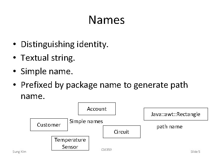 String Based Names Basic Structural Modeling Pertemuan ke 4 Classes Overview