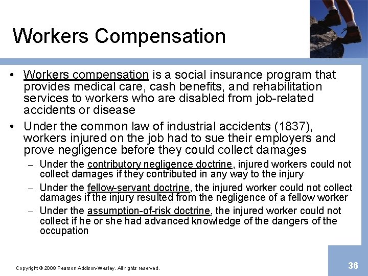 Workers Compensation • Workers compensation is a social insurance program that provides medical care,