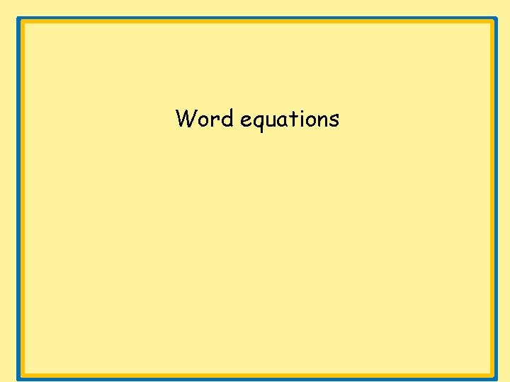 Word equations 