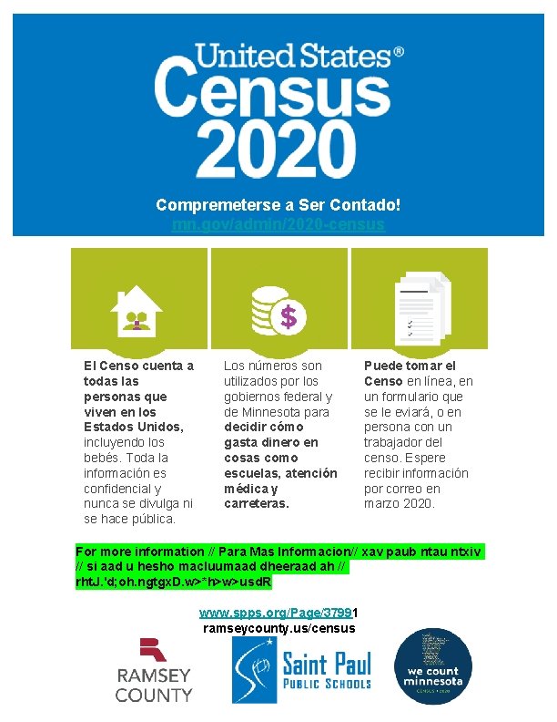 Compremeterse a Ser Contado mn govadmin2020 census El