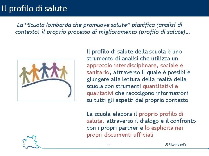 Il profilo di salute La “Scuola lombarda che promuove salute” pianifica (analisi di contesto)