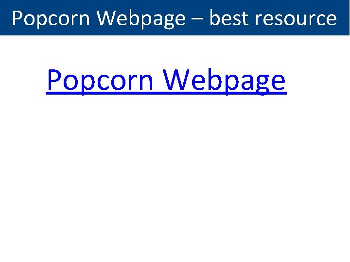 Popcorn Webpage – best resource Popcorn Webpage 