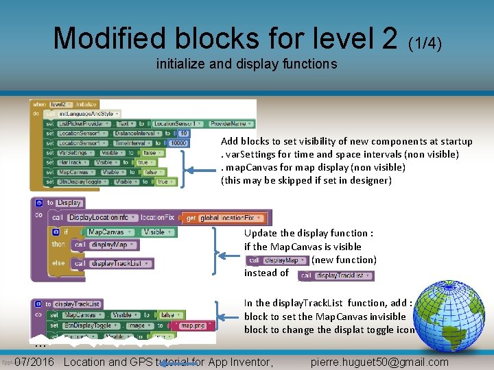 Modified blocks for level 2 (1/4) initialize and display functions Add blocks to set