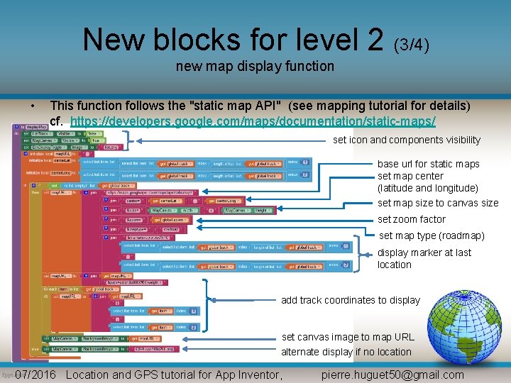 New blocks for level 2 (3/4) new map display function • This function follows