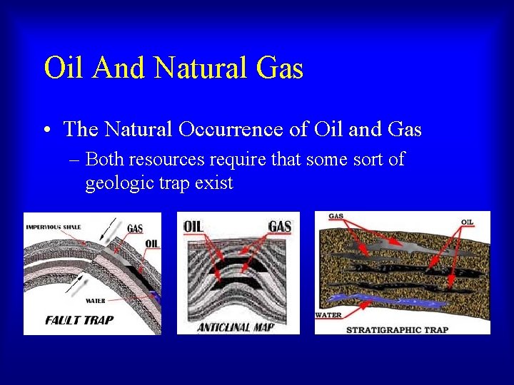Oil And Natural Gas • The Natural Occurrence of Oil and Gas – Both Oil And Natural Gas • The Natural Occurrence of Oil and Gas – Both