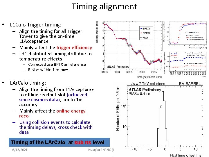 Timing alignment • L 1 Calo Trigger timing: – Align the timing for all