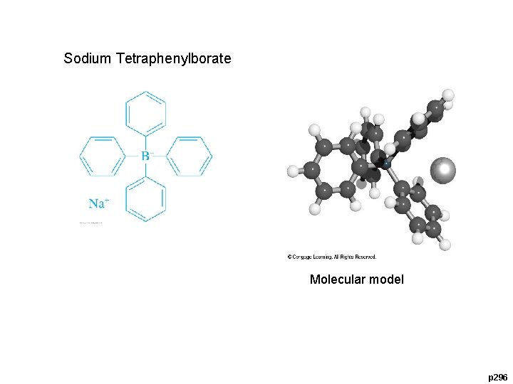 Sodium Tetraphenylborate Molecular model p 296 