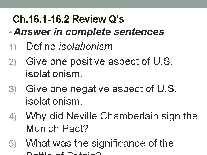 12 CHAPTER 16 SECTION 2 War In Europe