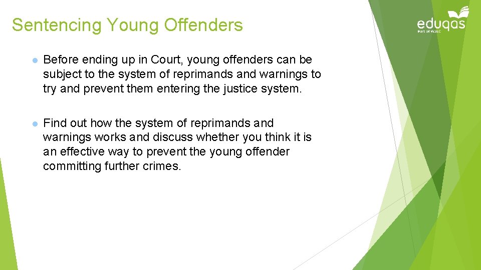 Sentencing Young Offenders l Before ending up in Court, young offenders can be subject
