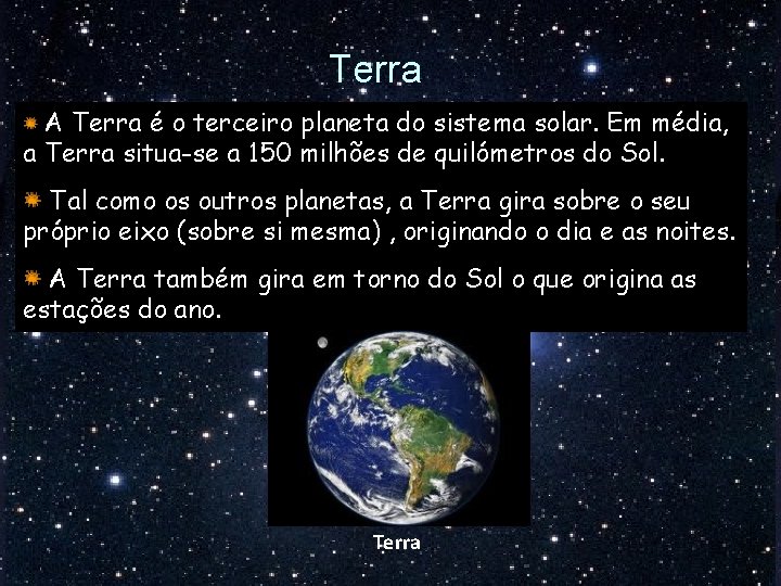 Sistema Solar A Terra a Lua e o