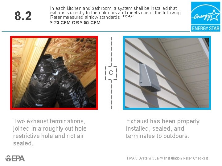8. 2 In each kitchen and bathroom, a system shall be installed that exhausts