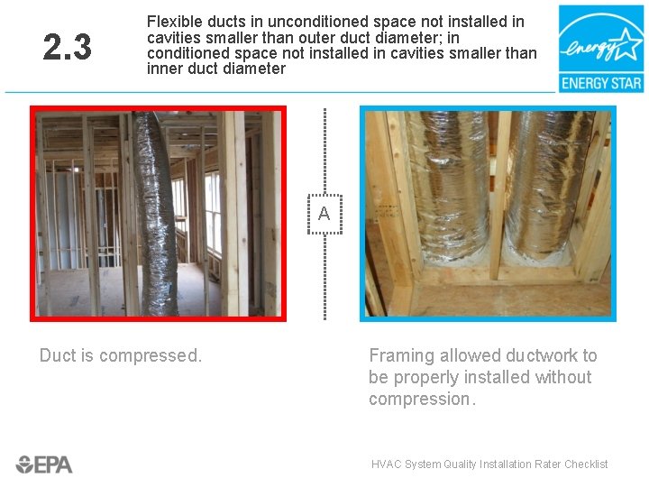 2. 3 Flexible ducts in unconditioned space not installed in cavities smaller than outer