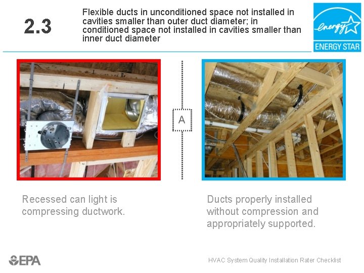 2. 3 Flexible ducts in unconditioned space not installed in cavities smaller than outer