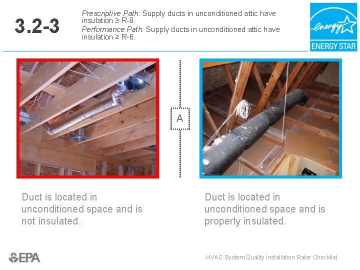 3. 2 -3 Prescriptive Path: Supply ducts in unconditioned attic have insulation ≥ R-8.