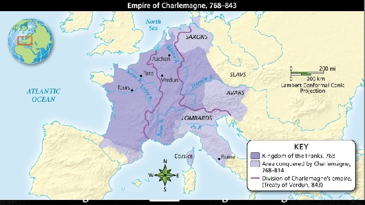 ➢ Charlemagne worked closely with the Church to spread Christianity to the conquered peoples