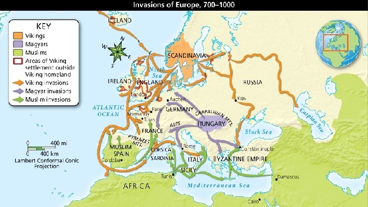 ➢ In 843, Charlemagne’s grandsons drew up the Treaty of Verdun, which split the