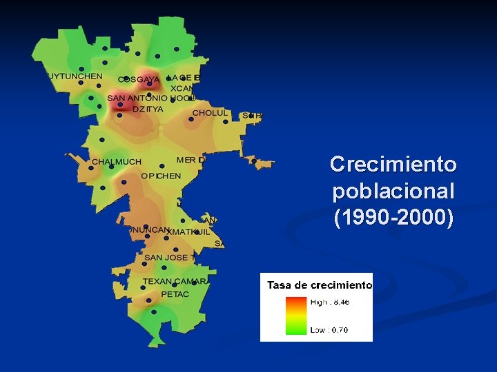 Crecimiento poblacional (1990 -2000) 