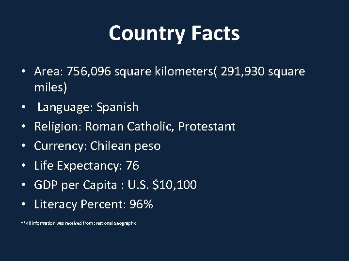 Country Facts • Area: 756, 096 square kilometers( 291, 930 square miles) • Language: