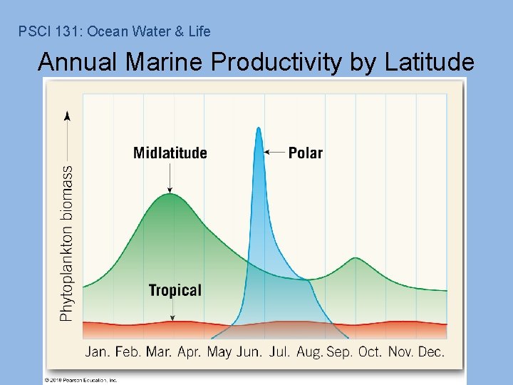 PSCI 131: Ocean Water & Life Annual Marine Productivity by Latitude 