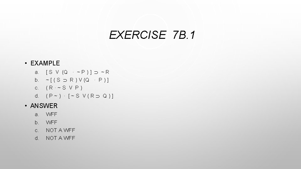 EXERCISE 7 B. 1 • EXAMPLE a. b. c. d. [ S V (Q