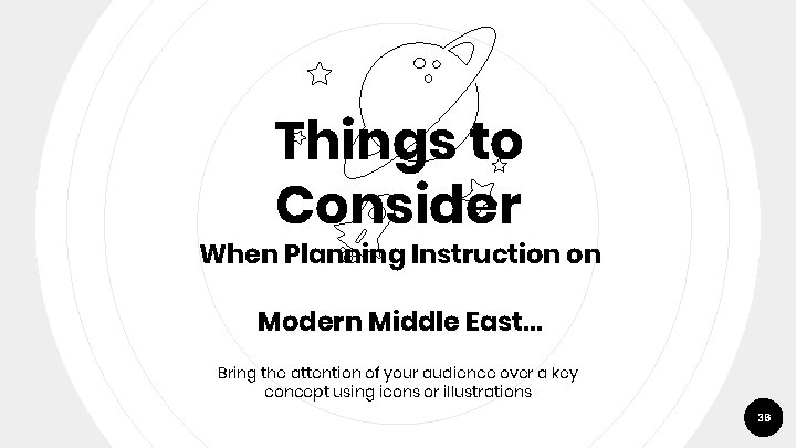 Things to Consider When Planning Instruction on Modern Middle East. . . Bring the