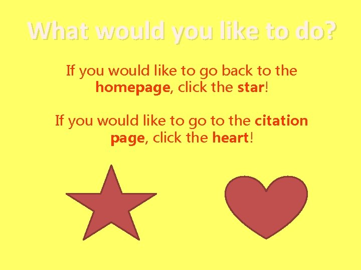 What would you like to do? If you would like to go back to