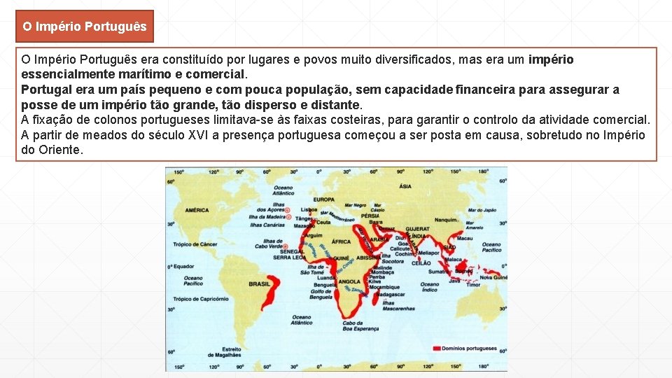 O Império Português era constituído por lugares e povos muito diversificados, mas era um