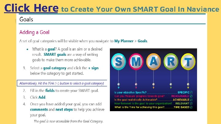 Click Here to Create Your Own SMART Goal In Naviance 