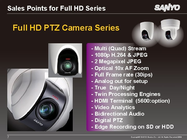 Sales Points for Full HD Series Full HD PTZ Camera Series - Multi (Quad)