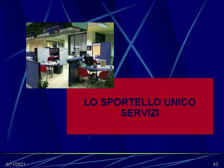 LO SPORTELLO UNICO SERVIZI 6/11/2021 43 