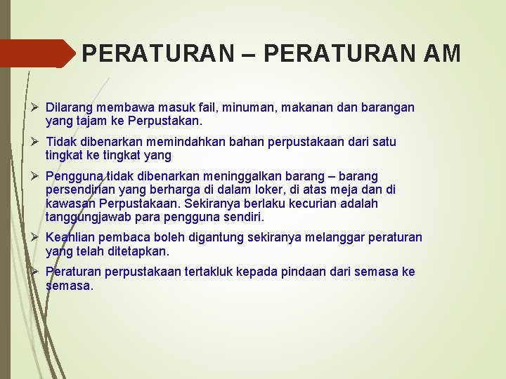 PERATURANPERATURAN PERKHIDMATAN PERPUSTAKAAN POLITEKNIK TUANKU 