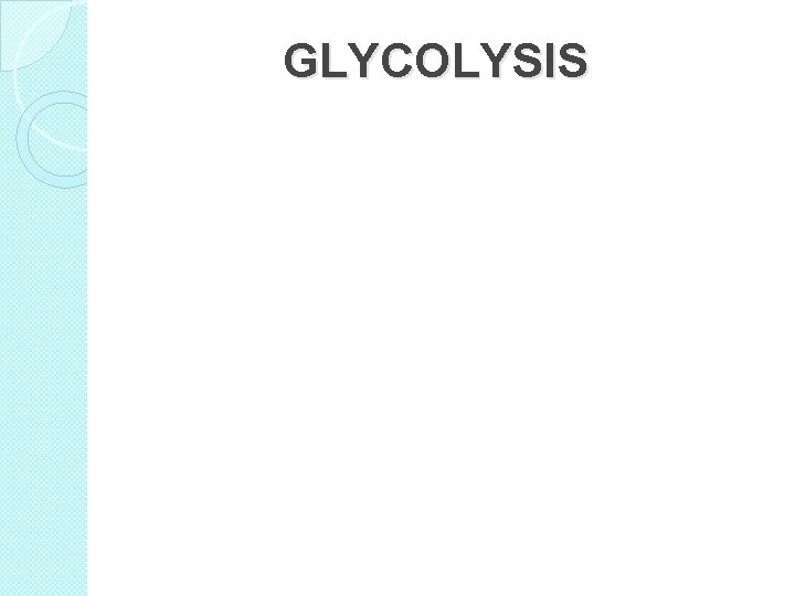 GLYCOLYSIS 