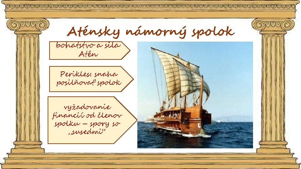 Aténsky námorný spolok bohatstvo a sila Atén Perikles: snaha posilňovať spolok vyžadovanie financií od