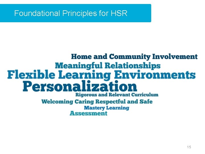 Foundational Principles for HSR 15 